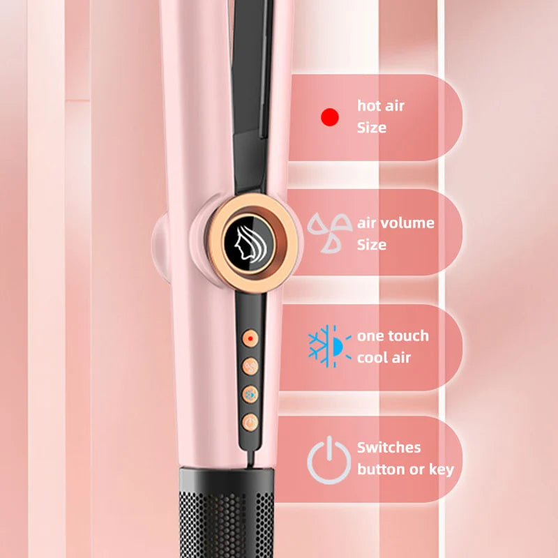 velours hair styler velinia,  lisseur sechant, fer a lisser,Newest Flat Irons 2-in-1 Portable Hair Dryer Air Hair Straightener Wet to Dry High Speed Fast Drying Electric Hair Straightener