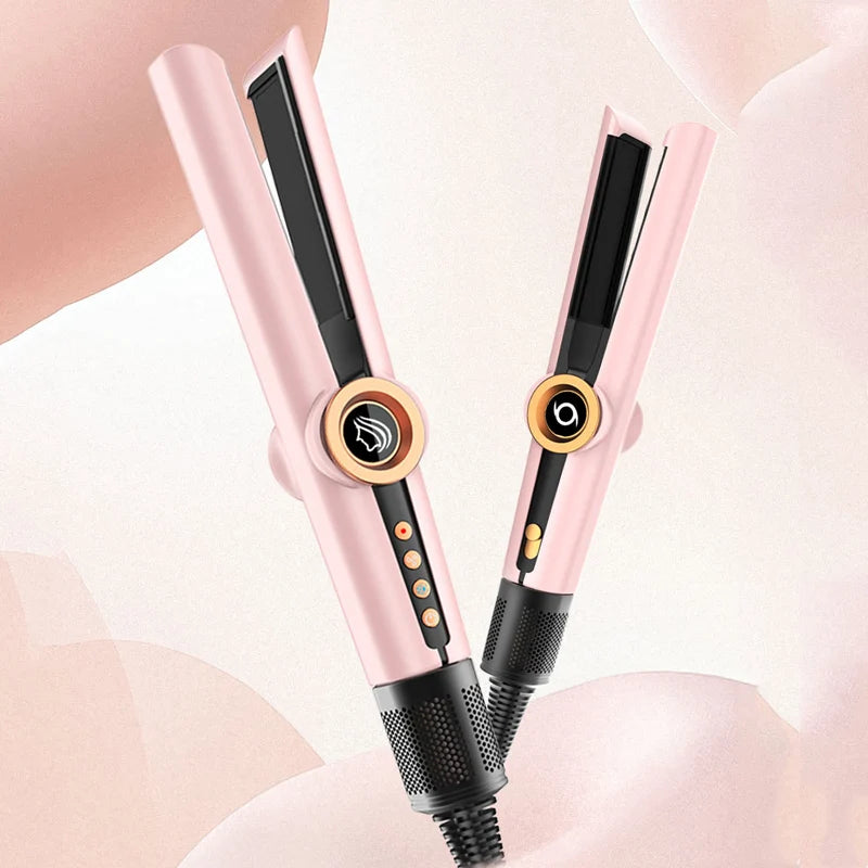 velours hair styler velinia,  lisseur sechant, fer a lisser,Newest Flat Irons 2-in-1 Portable Hair Dryer Air Hair Straightener Wet to Dry High Speed Fast Drying Electric Hair Straightener