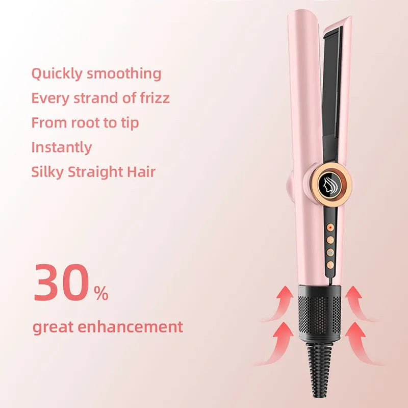 velours hair styler velinia,  lisseur sechant, fer a lisser,Newest Flat Irons 2-in-1 Portable Hair Dryer Air Hair Straightener Wet to Dry High Speed Fast Drying Electric Hair Straightener